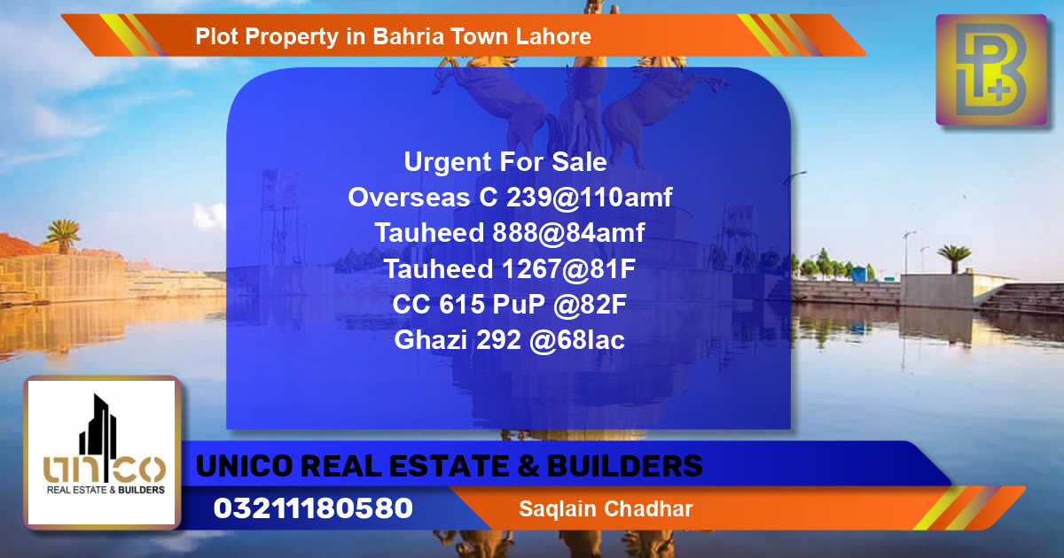 Residential Plot for Sale in Bahria Town, Lahore - (BP-60549)