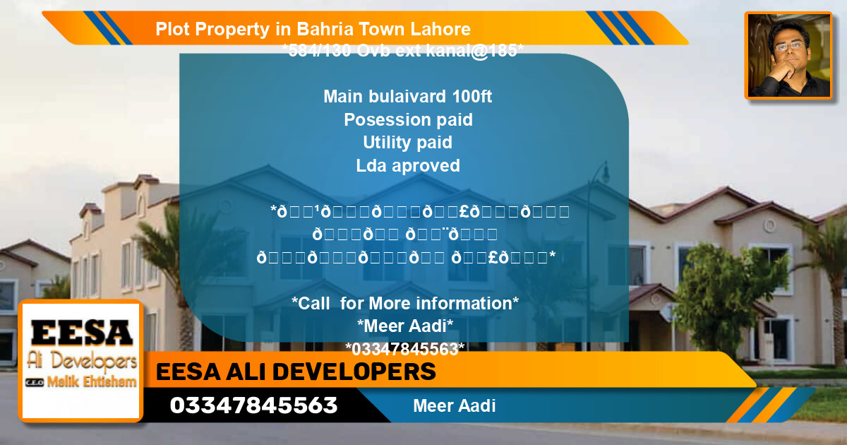 Residential Plot for Sale in Bahria Town, Lahore - (BP-60567)