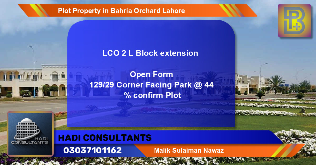 Residential Plot for Sale in Bahria Orchard, Lahore - (BP-60576)