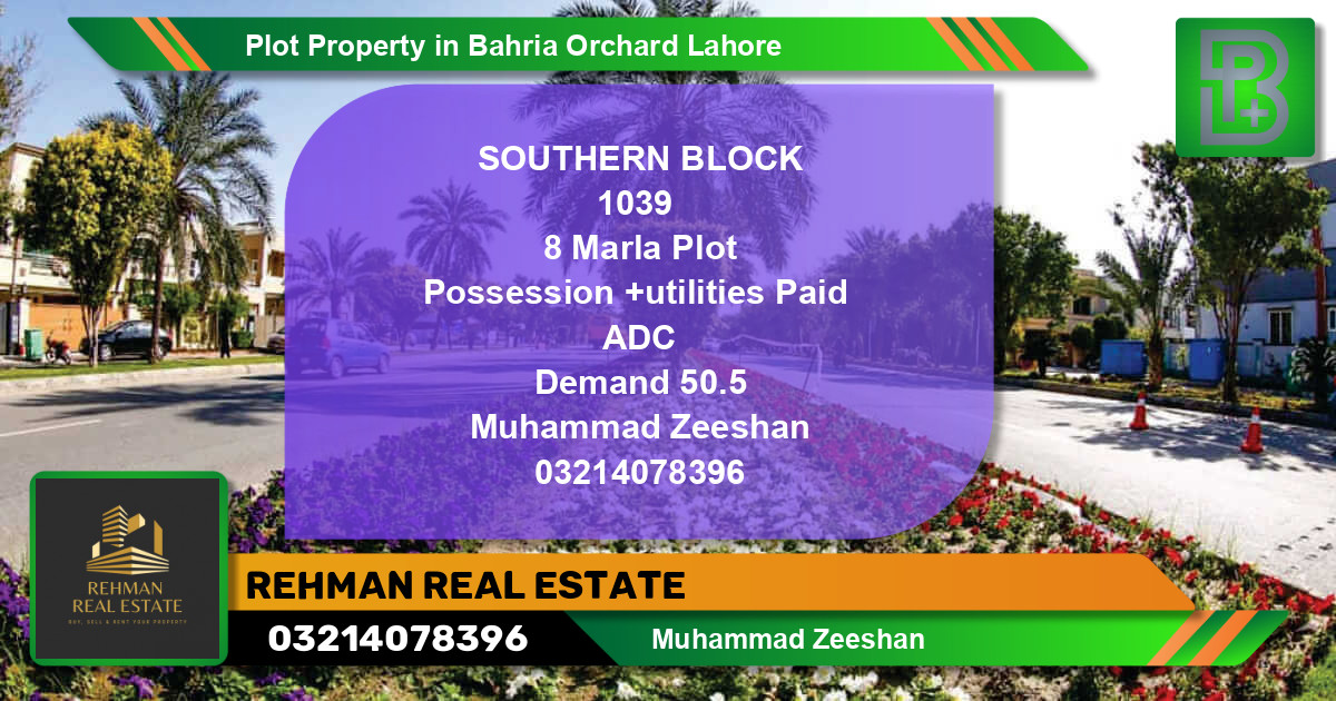 Residential Plot for Sale in Bahria Orchard, Lahore - (BP-60594)