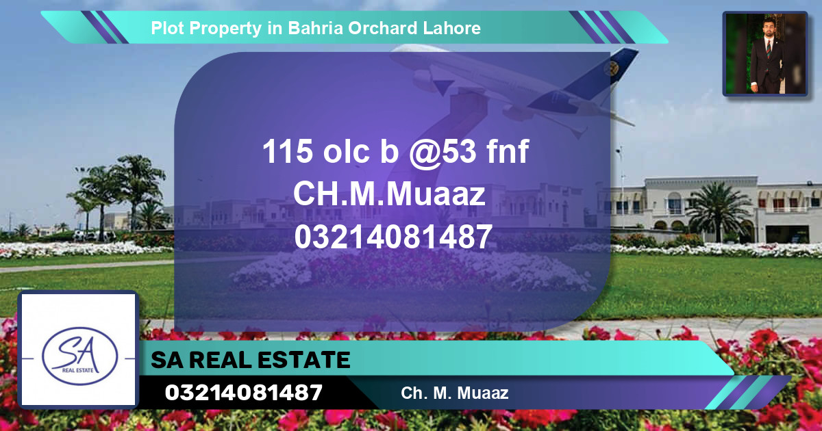 Residential Plot for Sale in Bahria Orchard, Lahore - (BP-60618)