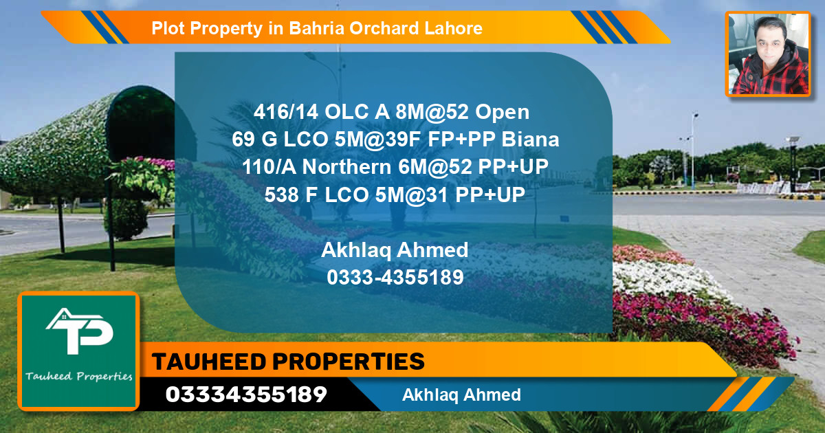 Residential Plot for Sale in Bahria Orchard, Lahore - (BP-60645)