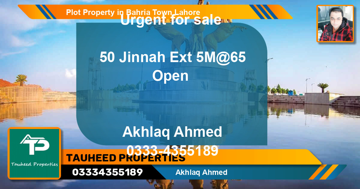 Residential Plot for Sale in Bahria Town, Lahore - (BP-60658)