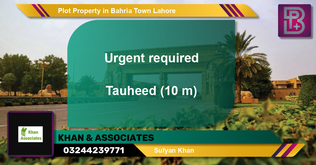 Residential Plot for Sale in Bahria Town, Lahore - (BP-60671)