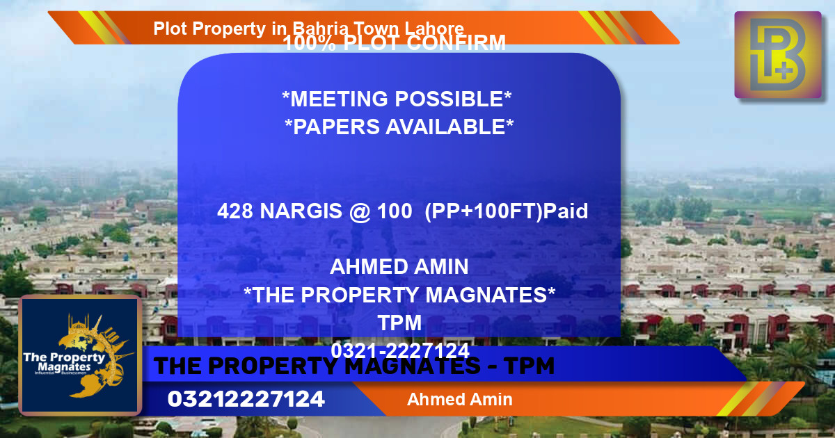 Residential Plot for Sale in Bahria Town, Lahore - (BP-60672)