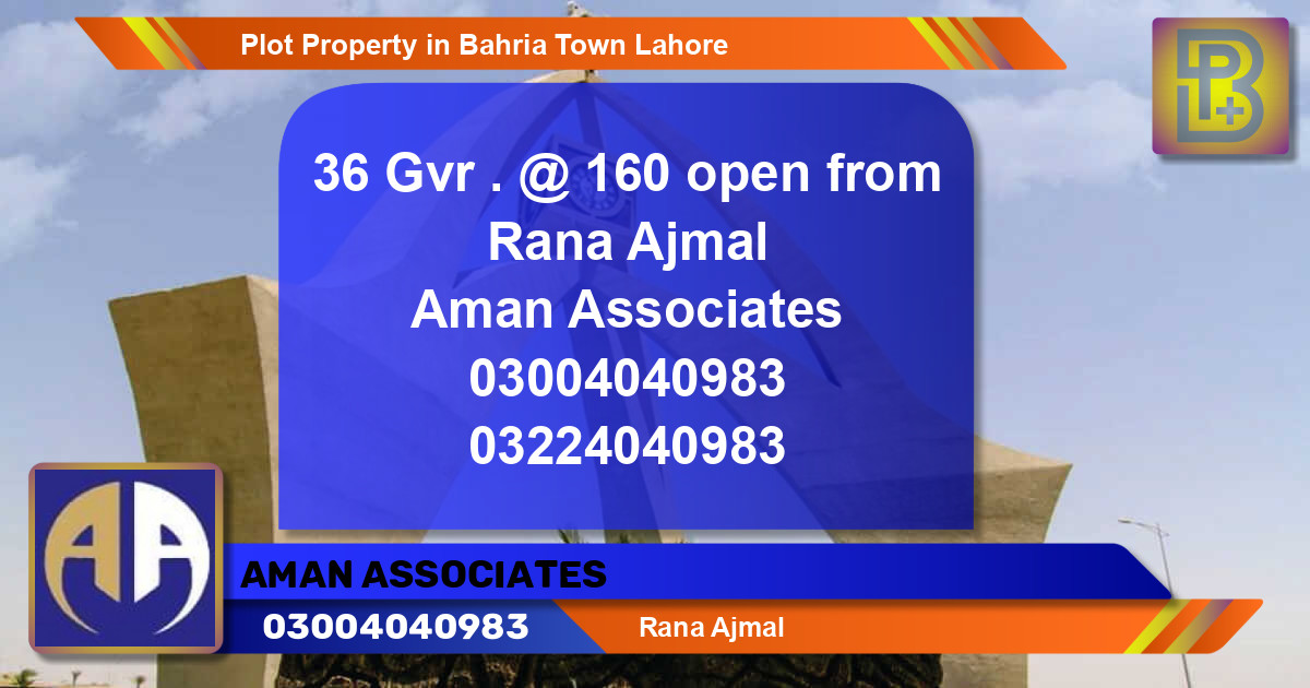 Residential Plot for Sale in Bahria Town, Lahore - (BP-60684)