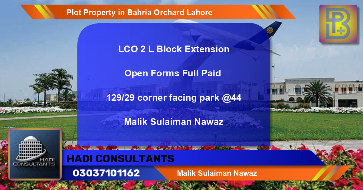 Residential Plot for Sale in Bahria Orchard, Lahore - (BP-60697)