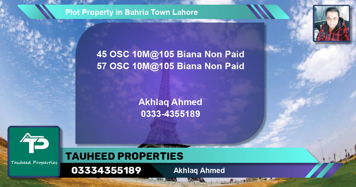 Residential Plot for Sale in Bahria Town, Lahore - (BP-60737)