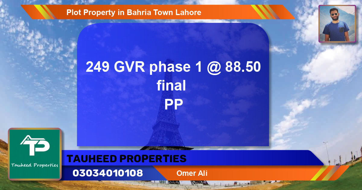 Residential Plot for Sale in Bahria Town, Lahore - (BP-60742)