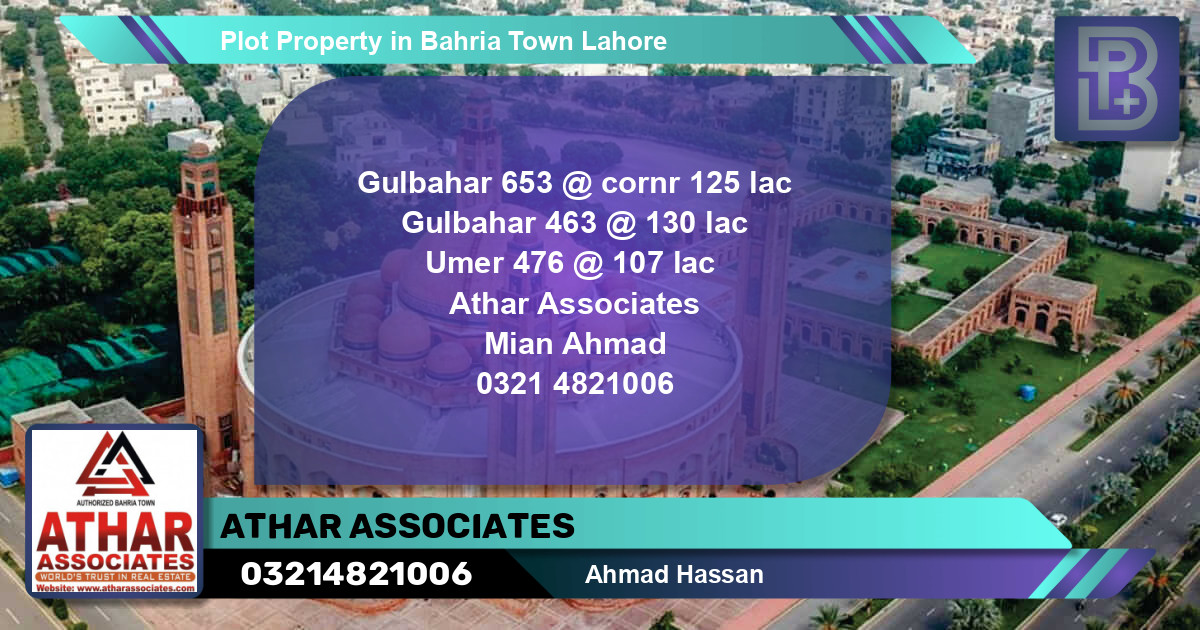 Residential Plot for Sale in Bahria Town, Lahore - (BP-60764)