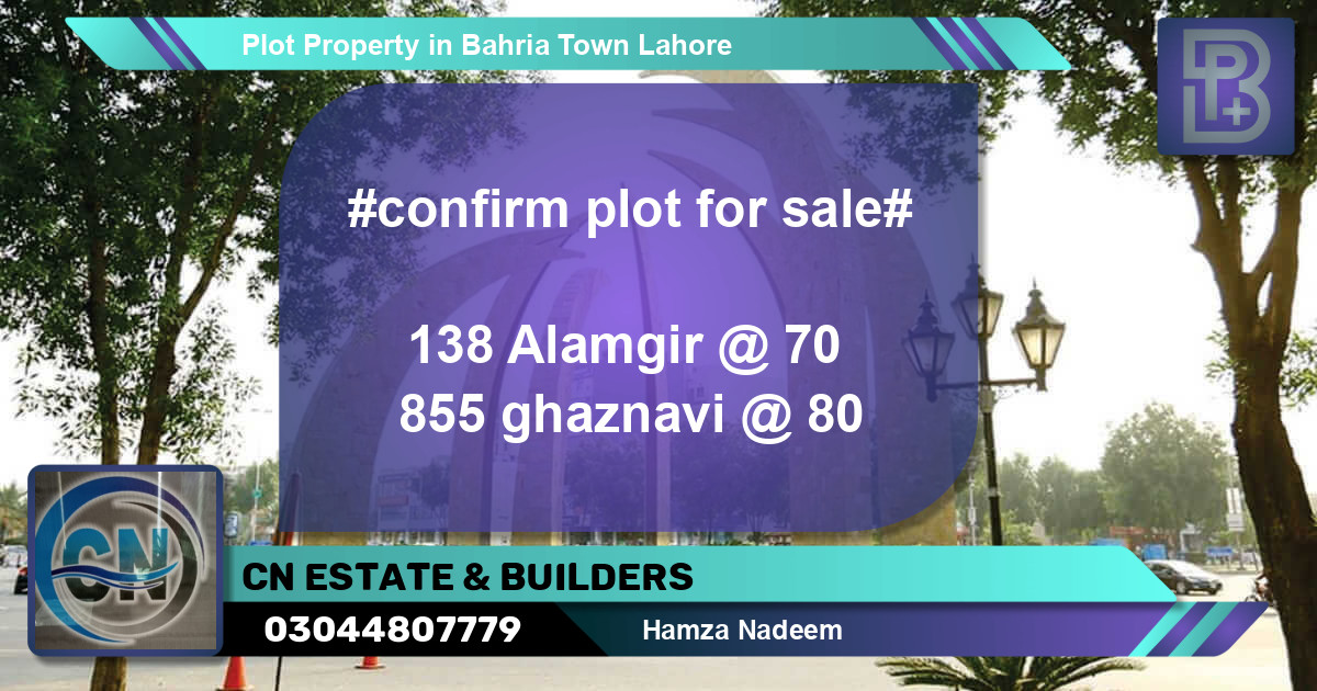 Residential Plot for Sale in Bahria Town, Lahore - (BP-60766)