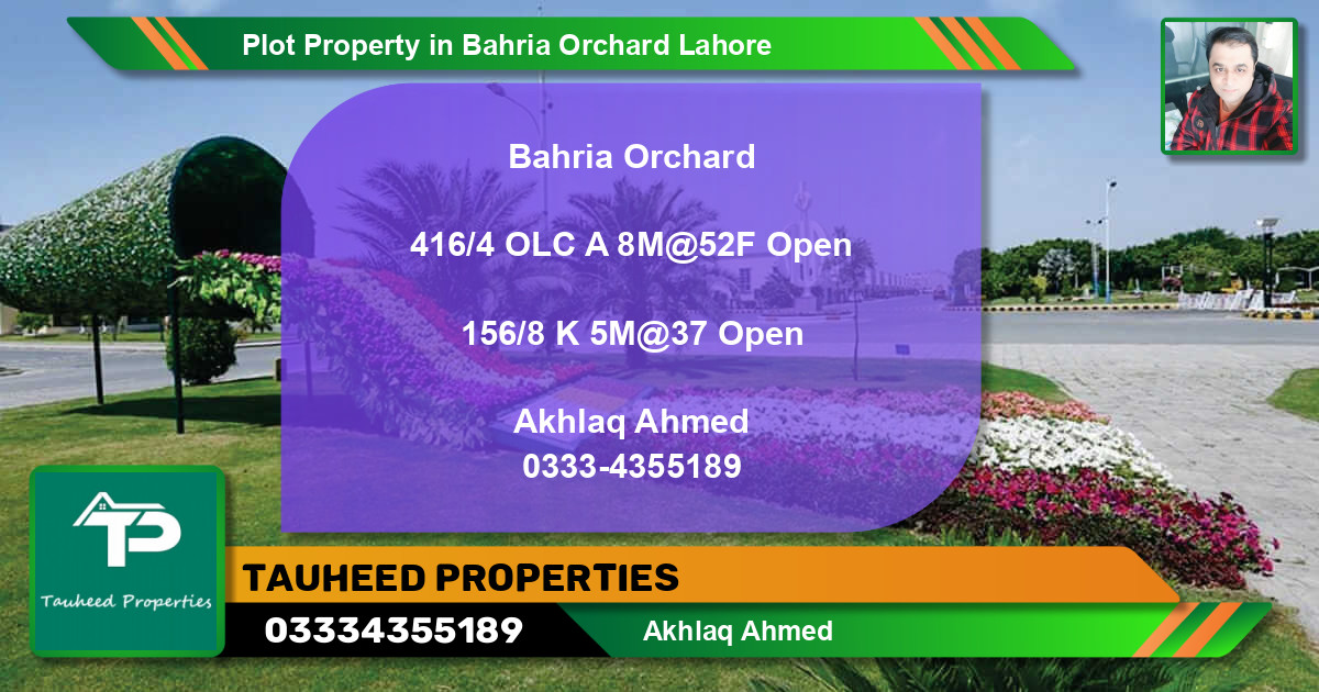 Residential Plot for Sale in Bahria Orchard, Lahore - (BP-60771)