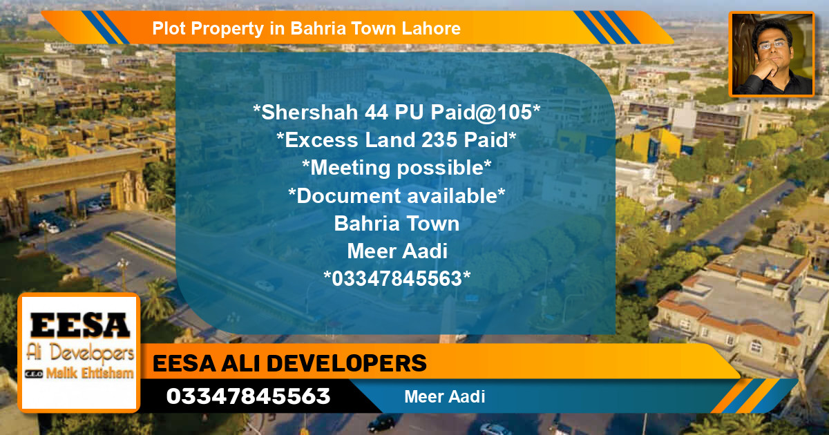Residential Plot for Sale in Bahria Town, Lahore - (BP-60782)