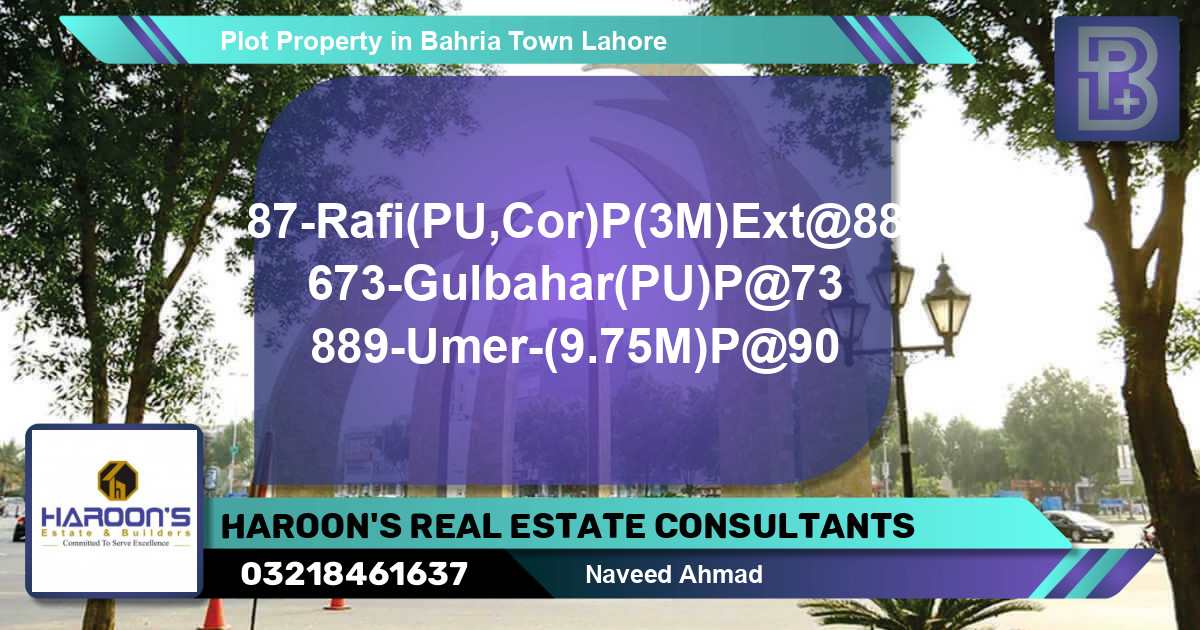 Residential Plot for Sale in Bahria Town, Lahore - (BP-60797)