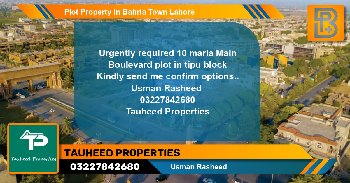 Residential Plot for Sale in Bahria Town, Lahore - (BP-60822)