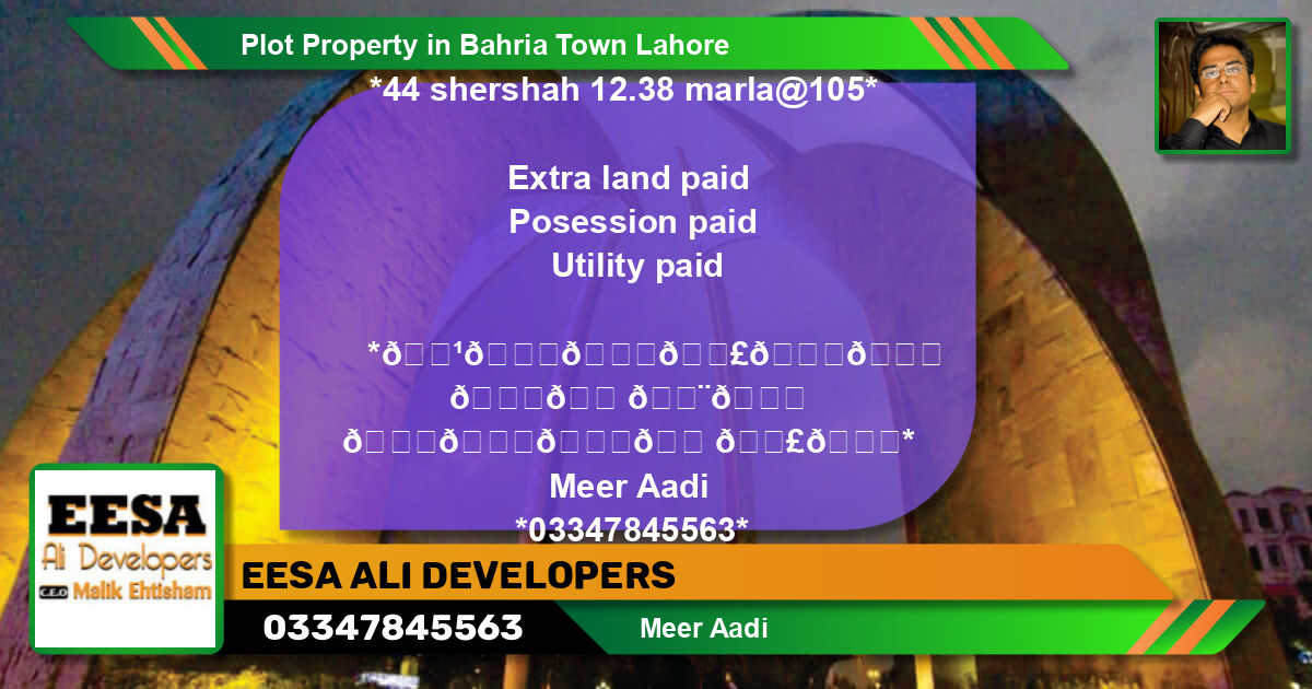Residential Plot for Sale in Bahria Town, Lahore - (BP-60845)