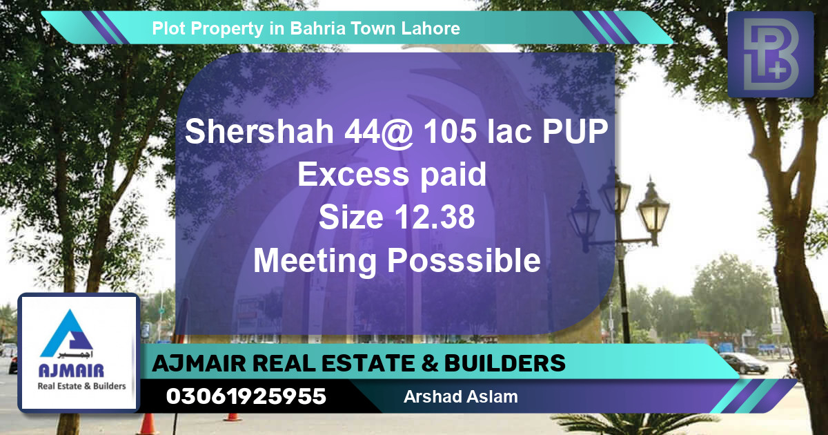 Residential Plot for Sale in Bahria Town, Lahore - (BP-60847)