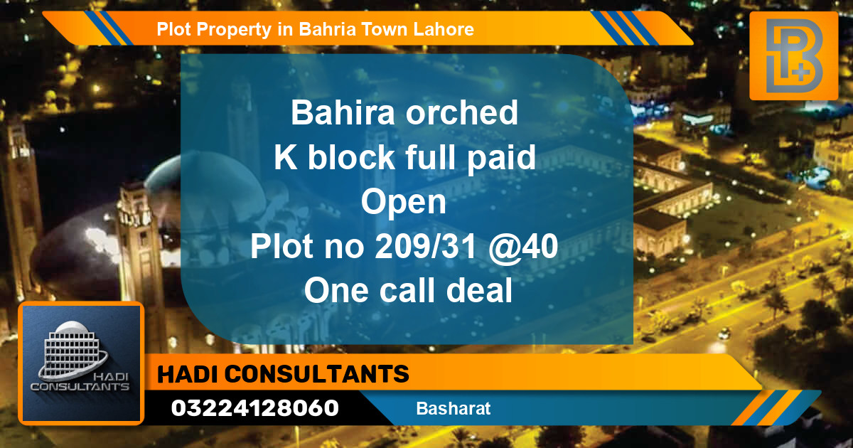 Residential Plot for Sale in Bahria Town, Lahore - (BP-60859)