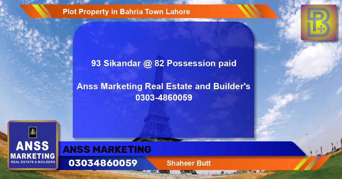 Residential Plot for Sale in Bahria Town, Lahore - (BP-60877)