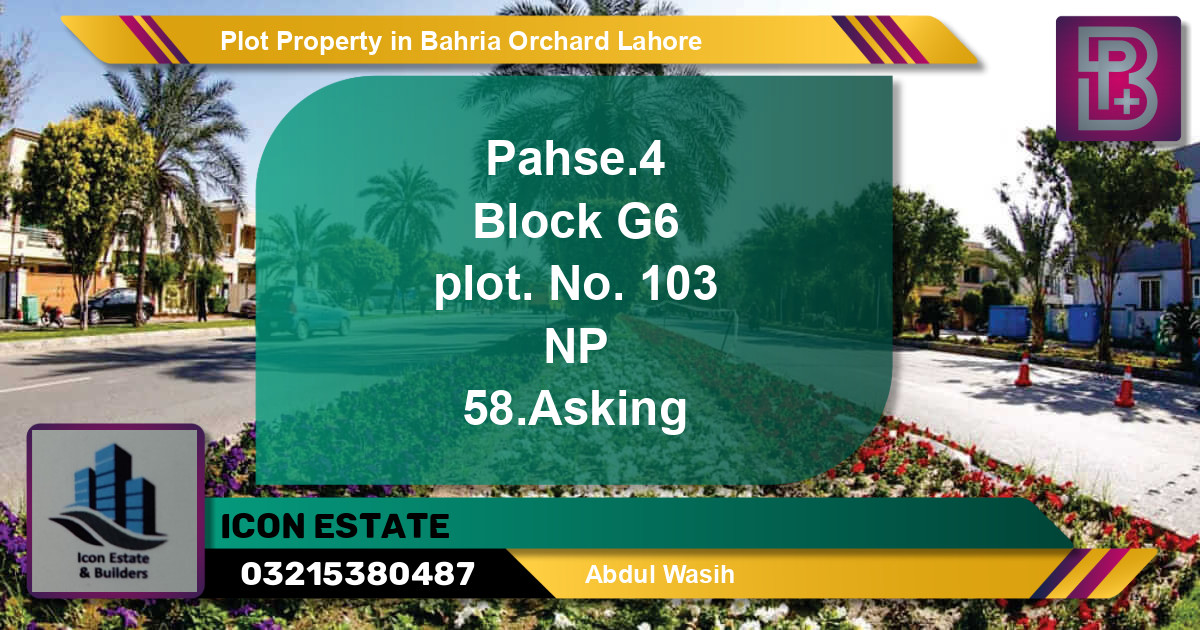 Residential Plot for Sale in Bahria Orchard, Lahore - (BP-60922)