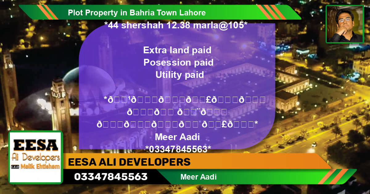 Residential Plot for Sale in Bahria Town, Lahore - (BP-60924)