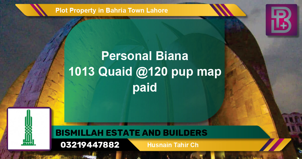 Residential Plot for Sale in Bahria Town, Lahore - (BP-60935)