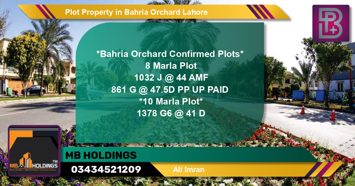 Residential Plot for Sale in Bahria Orchard, Lahore - (BP-60951)