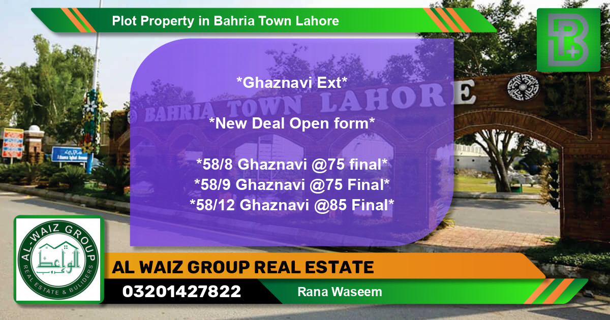 Residential Plot for Sale in Bahria Town, Lahore - (BP-60957)