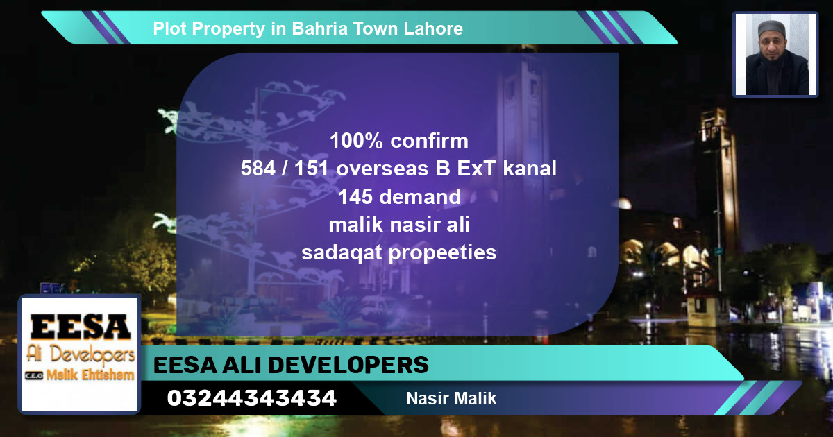 Residential Plot for Sale in Bahria Town, Lahore - (BP-60969)