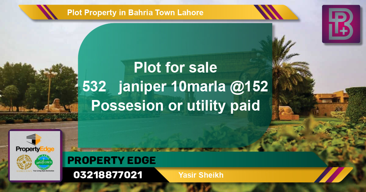 Residential Plot for Sale in Bahria Town, Lahore - (BP-60975)