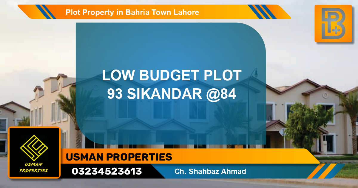 Residential Plot for Sale in Bahria Town, Lahore - (BP-60984)
