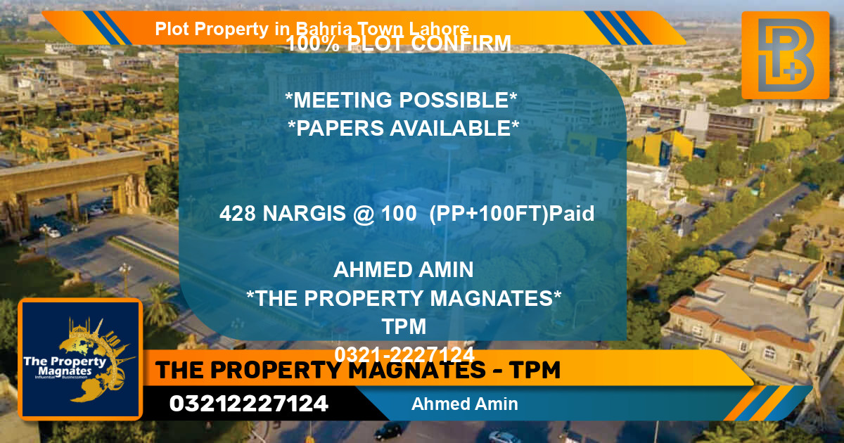Residential Plot for Sale in Bahria Town, Lahore - (BP-60995)