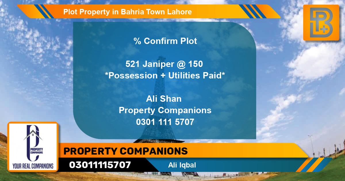 Residential Plot for Sale in Bahria Town, Lahore - (BP-60997)