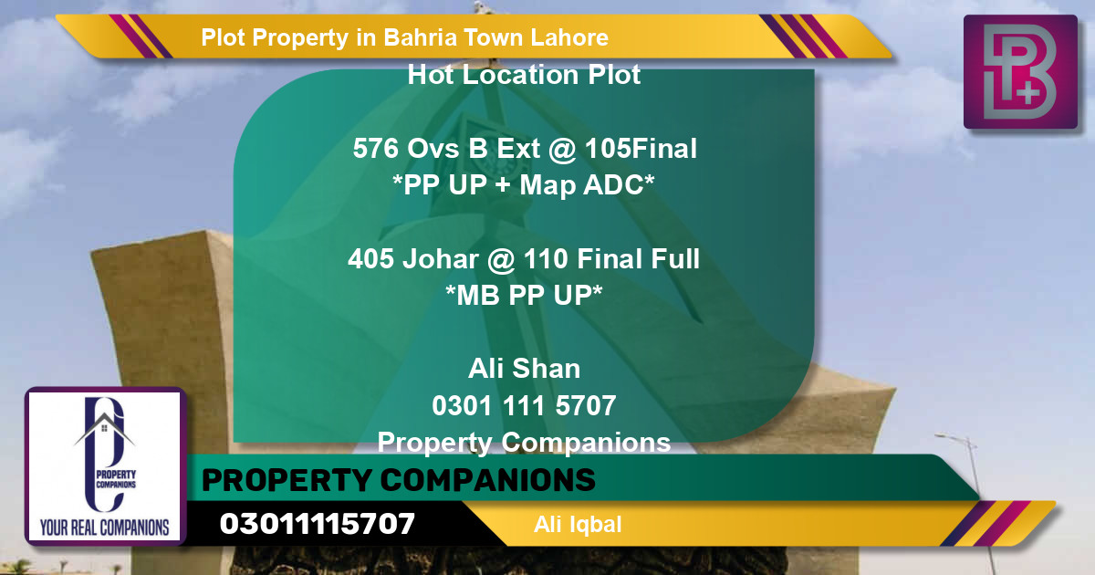 Residential Plot for Sale in Bahria Town, Lahore - (BP-61003)