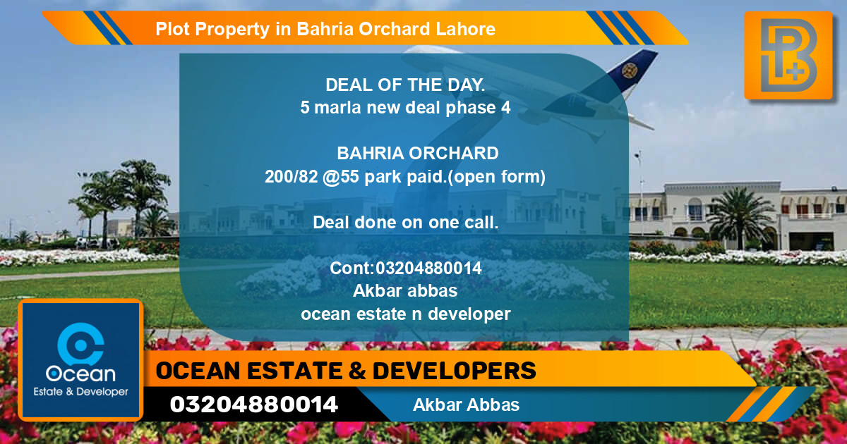 Residential Plot for Sale in Bahria Orchard, Lahore - (BP-61009)