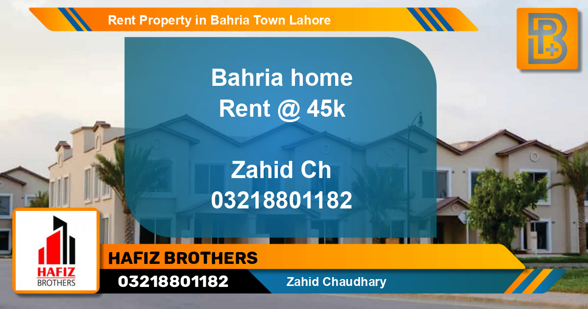 Residential Property for Rent in Bahria Town, Lahore - (BP-61011)
