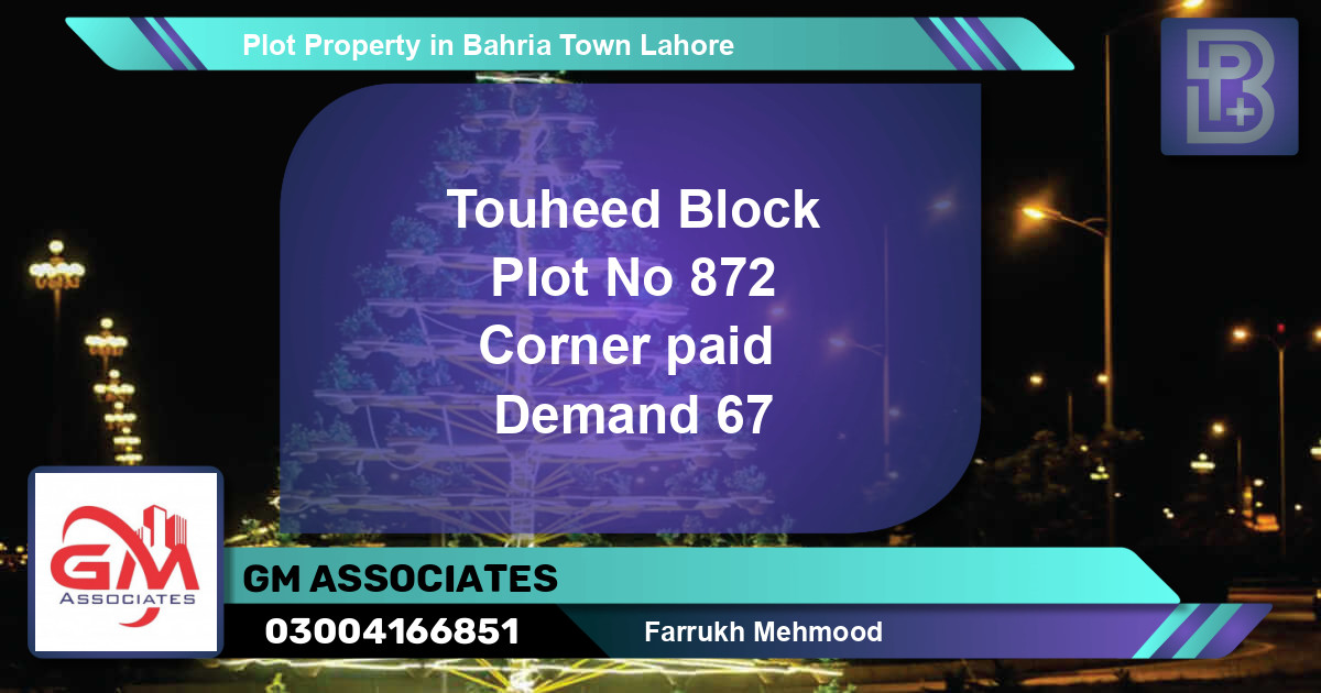 Residential Plot for Sale in Bahria Town, Lahore - (BP-61014)