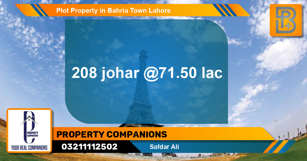 Residential Plot for Sale in Bahria Town, Lahore - (BP-61022)