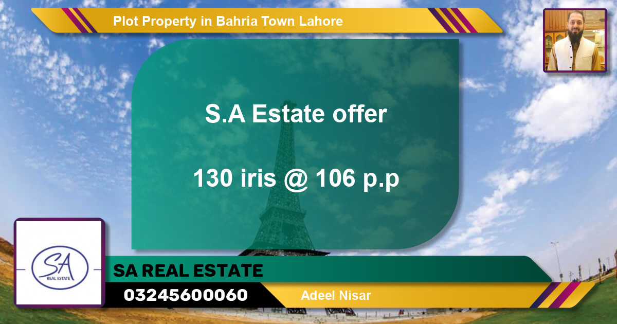 Residential Plot for Sale in Bahria Town, Lahore - (BP-61025)