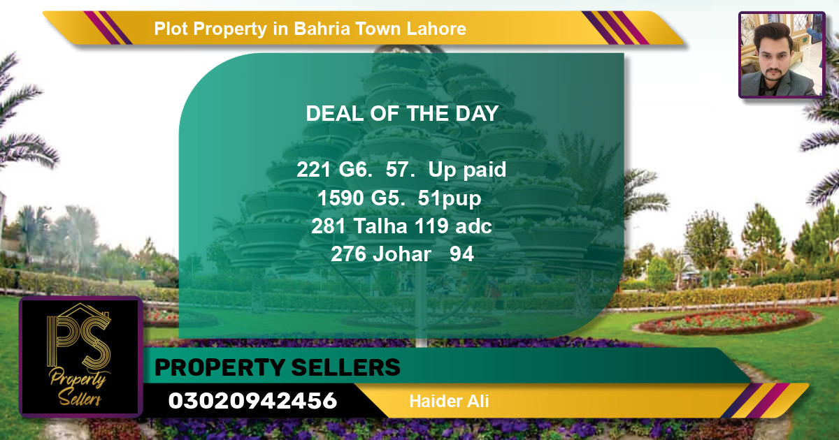 Residential Plot for Sale in Bahria Town, Lahore - (BP-61044)