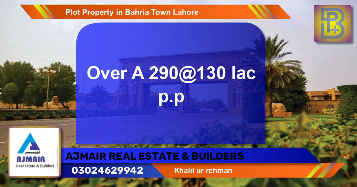 Residential Plot for Sale in Bahria Town, Lahore - (BP-61051)