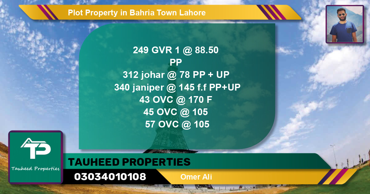 Residential Plot for Sale in Bahria Town, Lahore - (BP-61059)