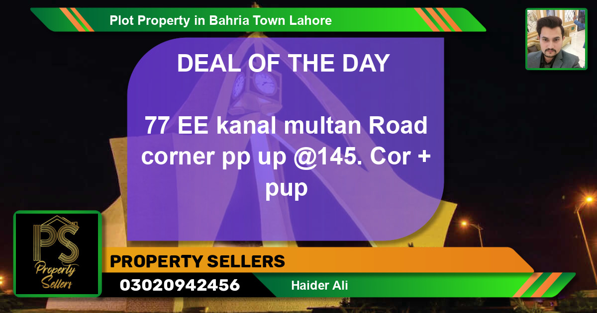 Residential Plot for Sale in Bahria Town, Lahore - (BP-61072)