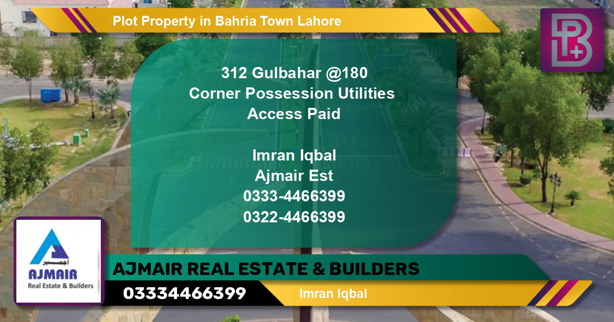 Residential Plot for Sale in Bahria Town, Lahore - (BP-61080)