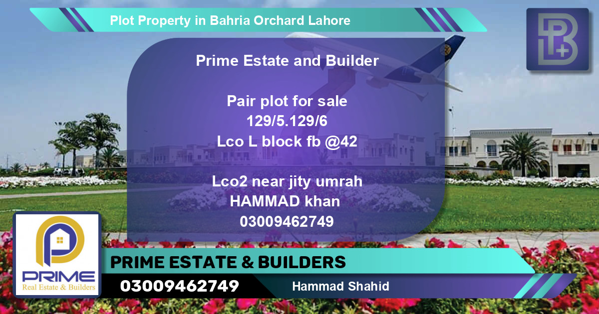 Residential Plot for Sale in Bahria Orchard, Lahore - (BP-61089)