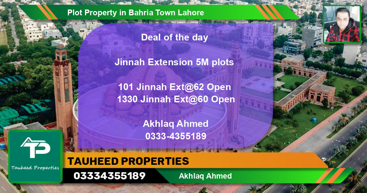 Residential Plot for Sale in Bahria Town, Lahore - (BP-61114)