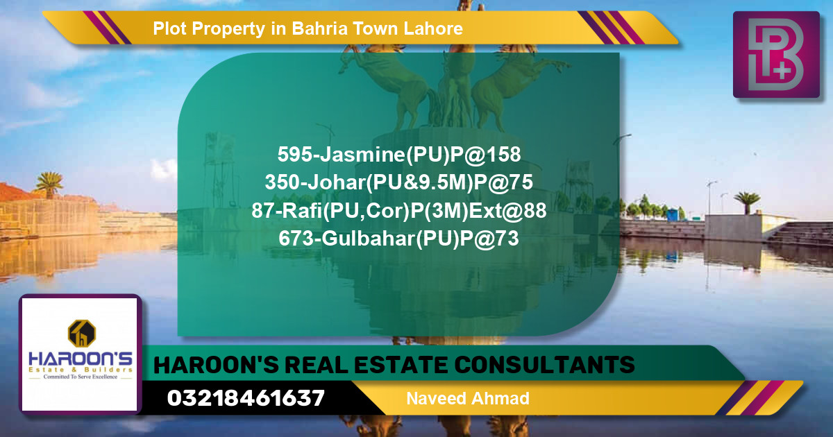 Residential Plot for Sale in Bahria Town, Lahore - (BP-61125)
