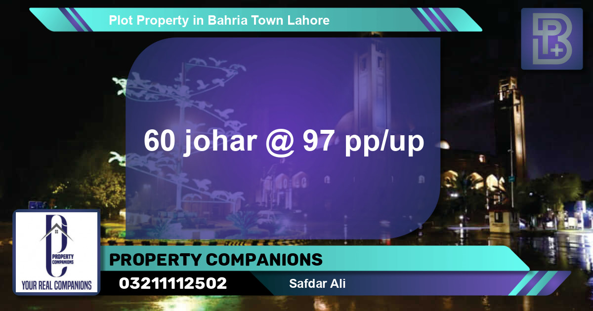 Residential Plot for Sale in Bahria Town, Lahore - (BP-61130)