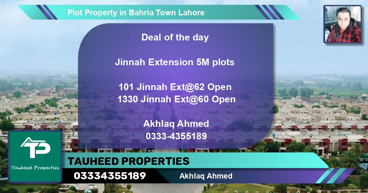 Residential Plot for Sale in Bahria Town, Lahore - (BP-61174)