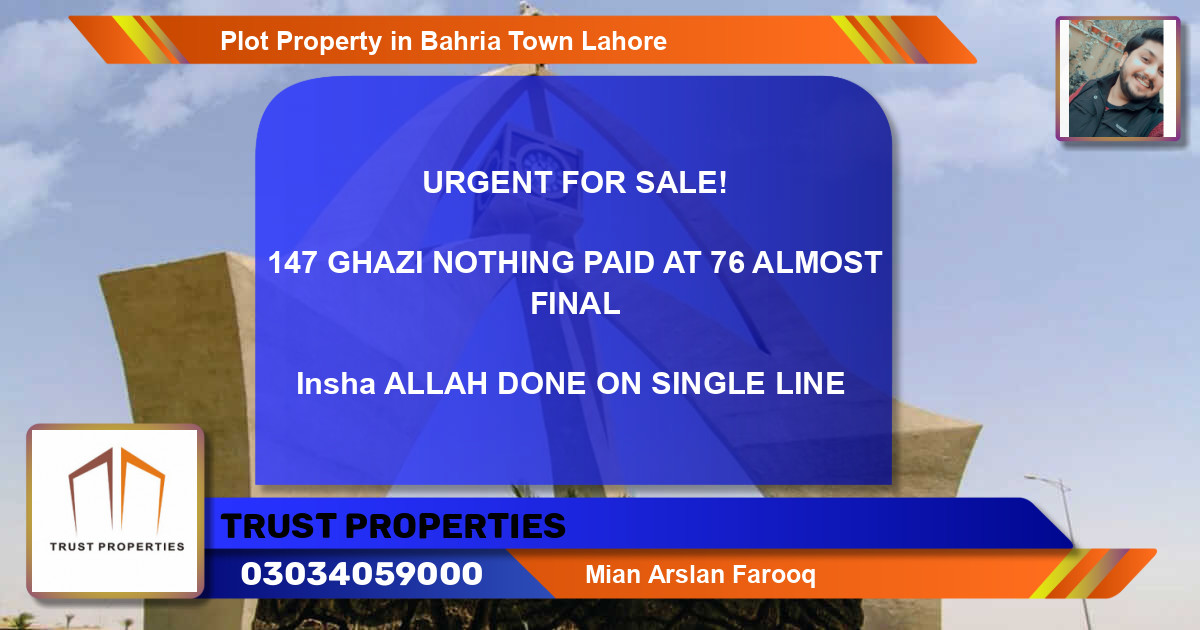 Residential Plot for Sale in Bahria Town, Lahore - (BP-61177)